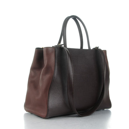 Fendi Vitello Elite Flamingo Regular 2Jours Tote Moro Marrone Nocciola 3 of 7