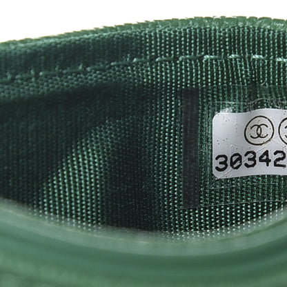 Chanel Caviar Quilted Boy Card Holder Green 8 of 9