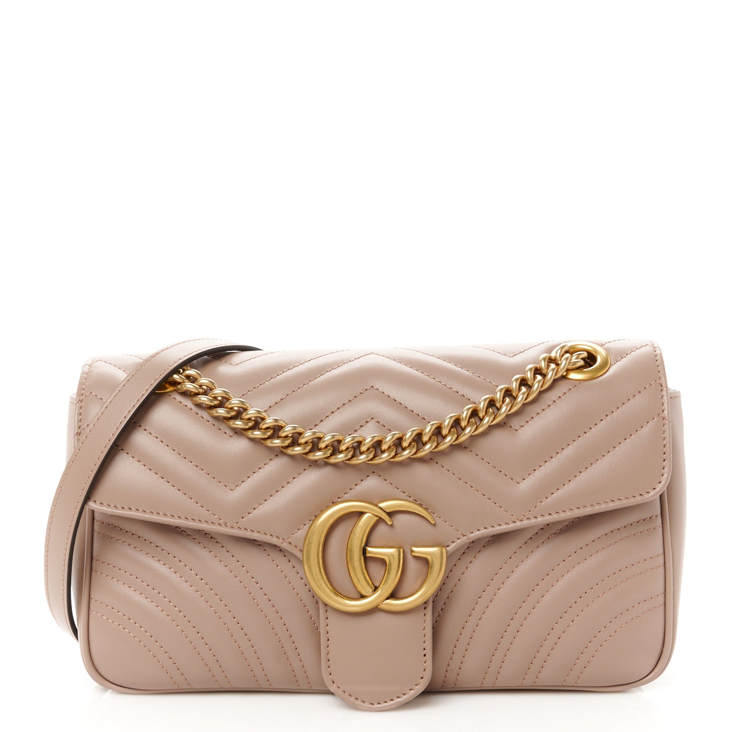 Calfskin Matelasse Small GG Marmont Shoulder Bag Porcelain Rose