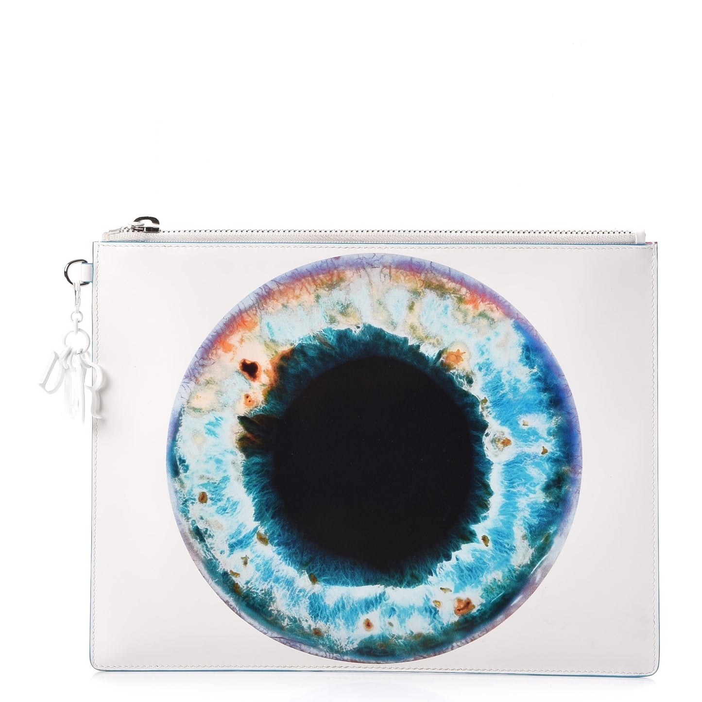 X MARC QUINN Calfskin Eye Clutch Multicolor