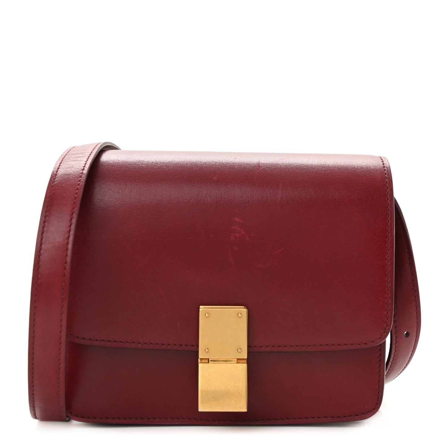 Box Calfskin Small Classic Box Flap Bag Red