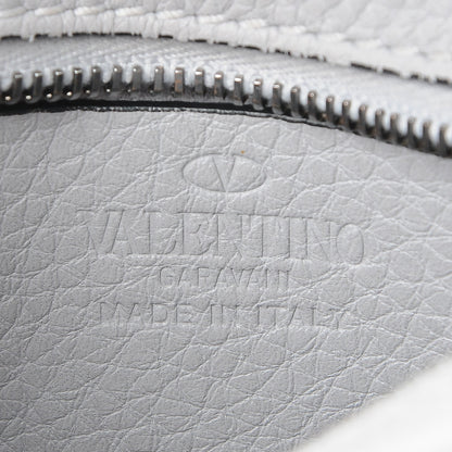 Valentino Garavani Grained Calfskin Small Rockstud Flap Pocket Camera Crossbody Bag Pastel Grey 6 of 7