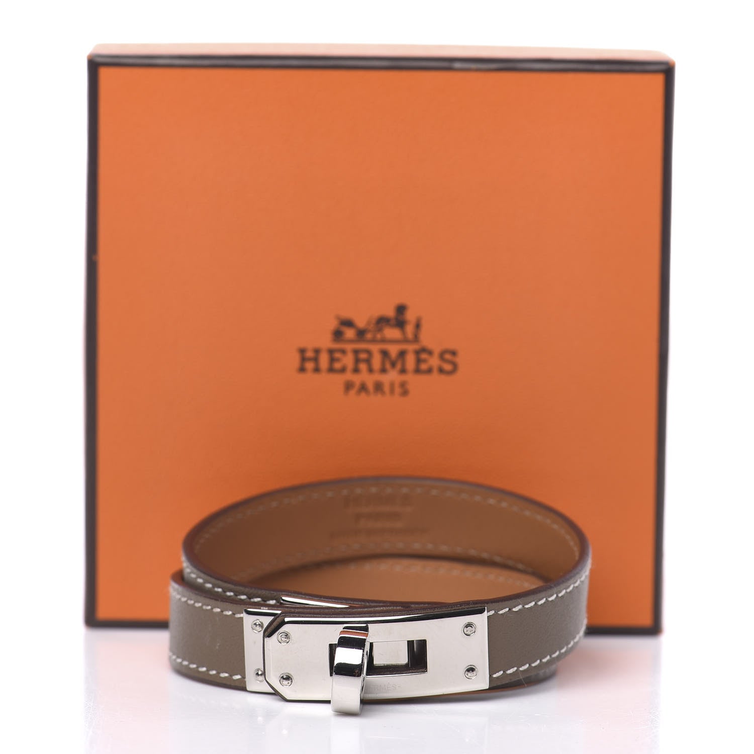 Hermes Swift Kelly Double Tour Bracelet Etoupe 6 of 6