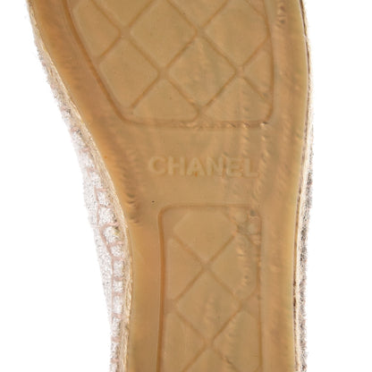 Chanel Terry Cloth CC Espadrilles 40 Silver Black 9 of 10