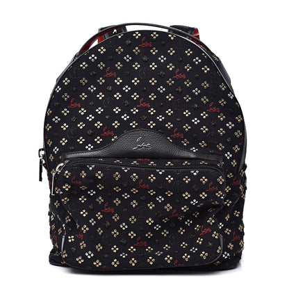 Christian Louboutin Jacquard Canvas Backloubi Backpack Black 1 of 12