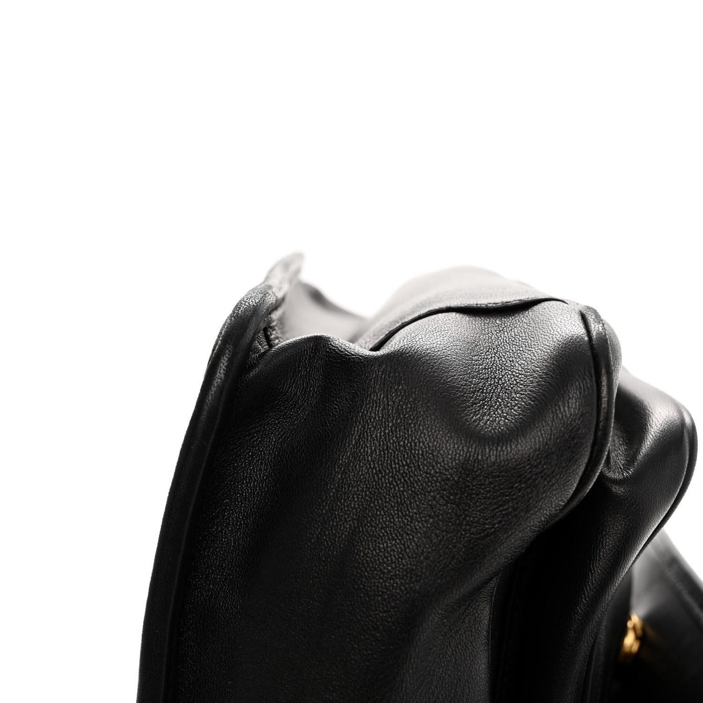 Lambskin Matelasse Monogram Medium Niki Chain Satchel Black