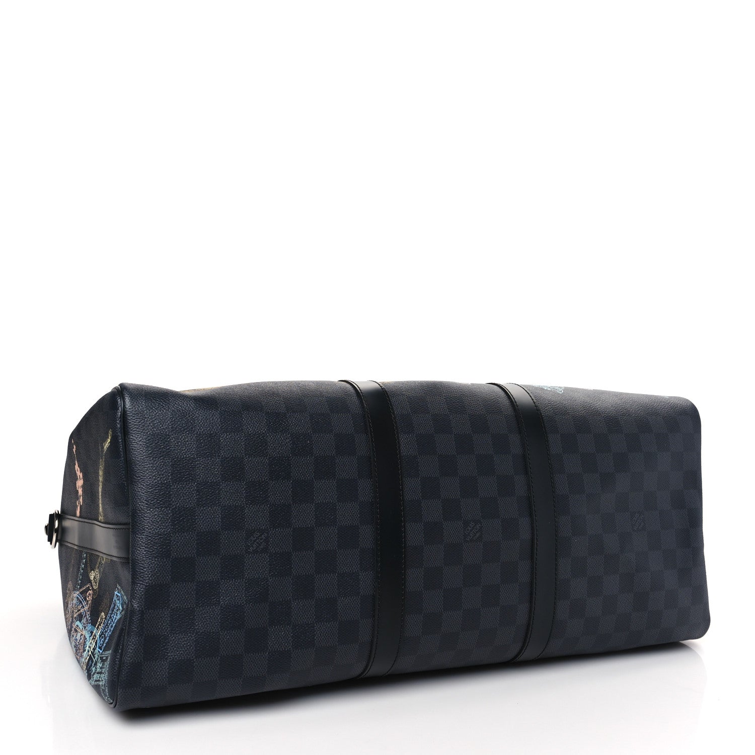 Louis Vuitton Damier Graphite Stamps Keepall Bandouliere 50 3 of 8