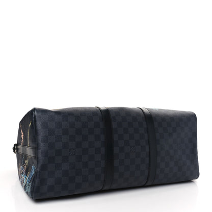 Louis Vuitton Damier Graphite Stamps Keepall Bandouliere 50 3 of 8
