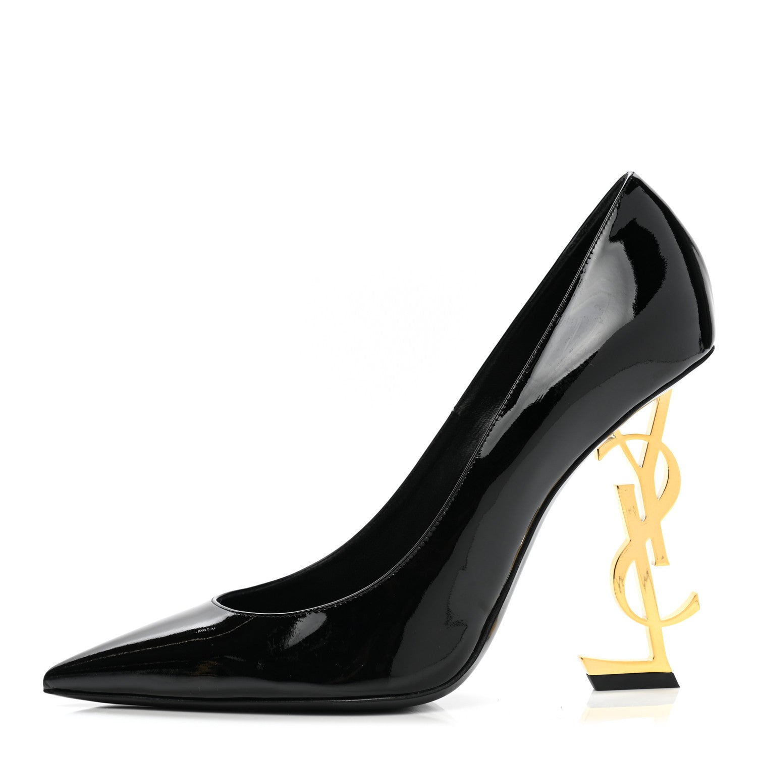Saint Laurent Patent Opyum 110 Pumps 39 Black Gold 1 of 17