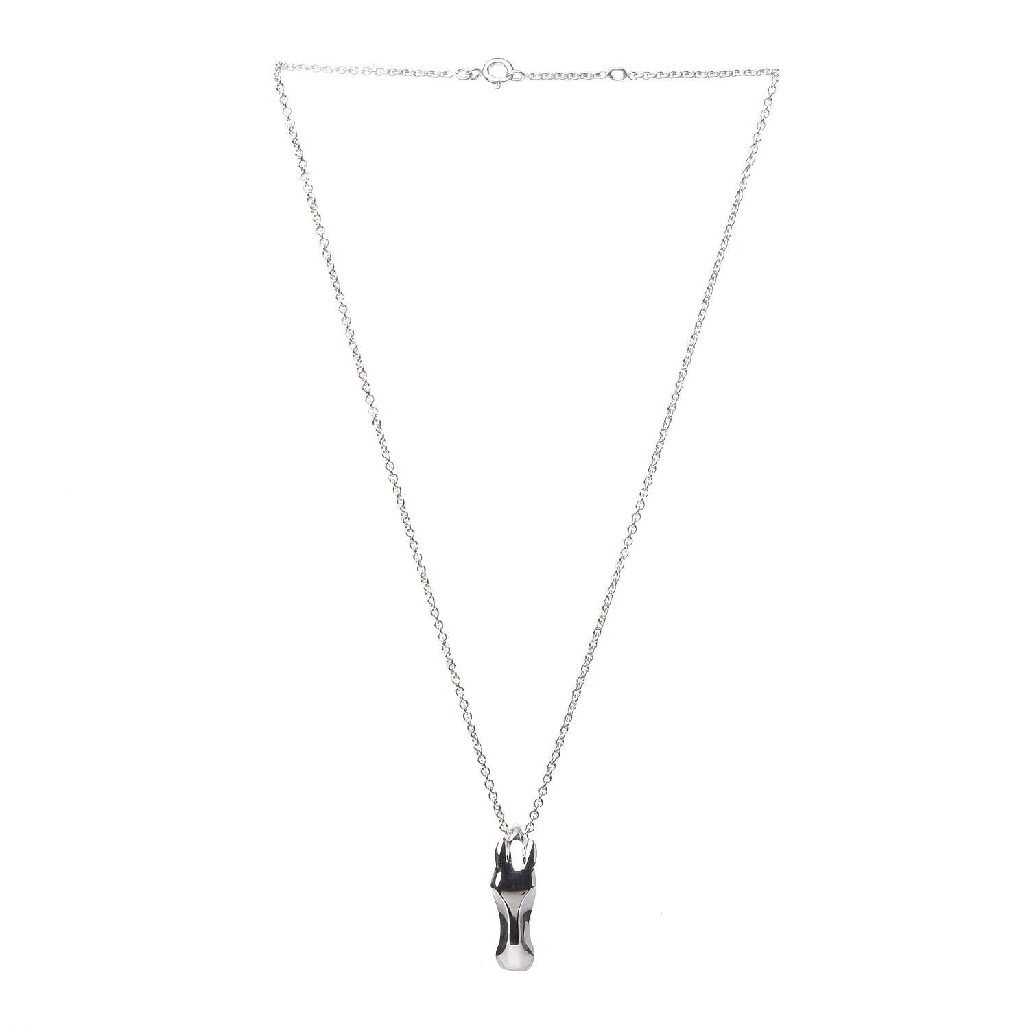 Hermes Sterling Silver PM Galop Pendant Necklace 3 of 9