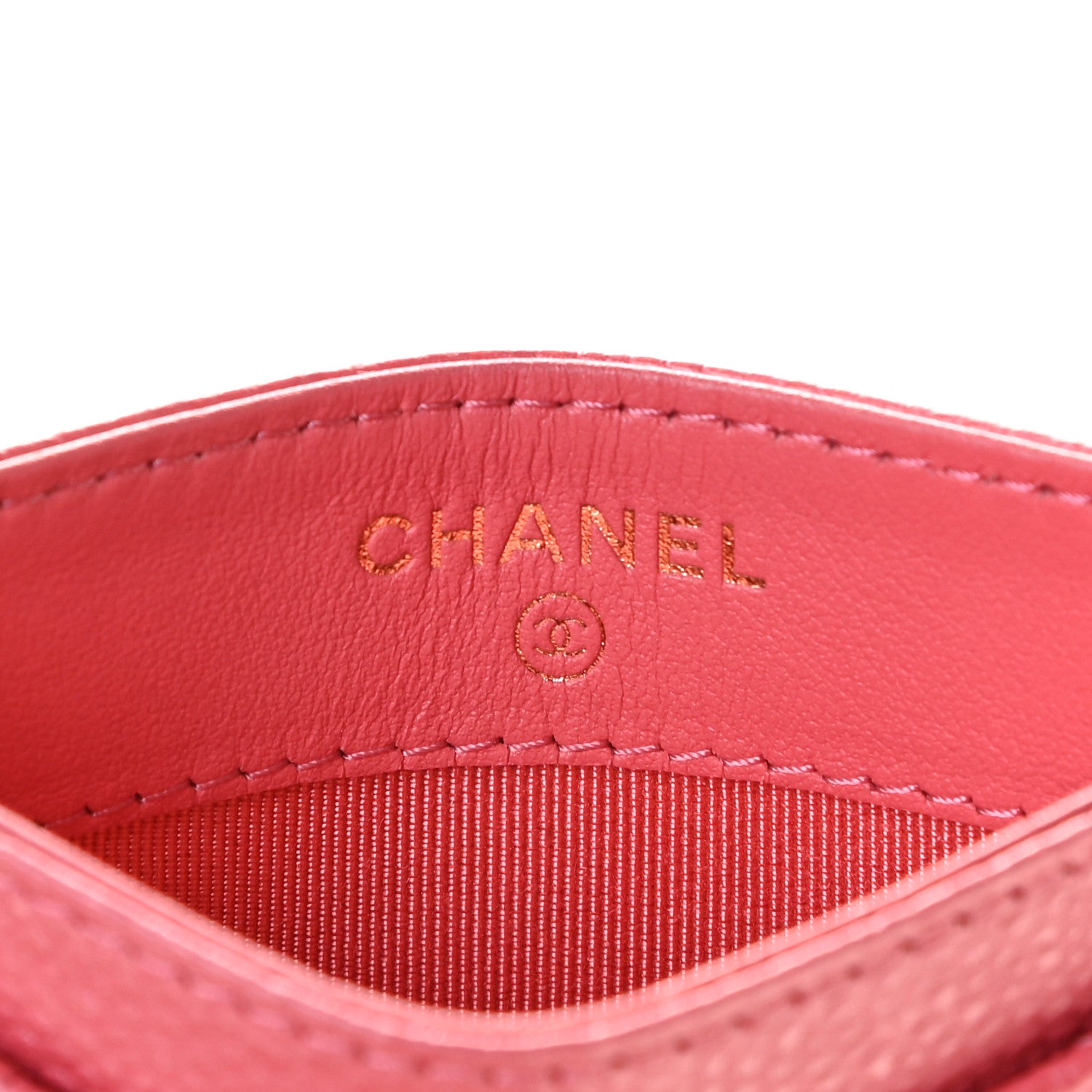 Chanel Caviar Quilted Card Holder Pink 5 of 9