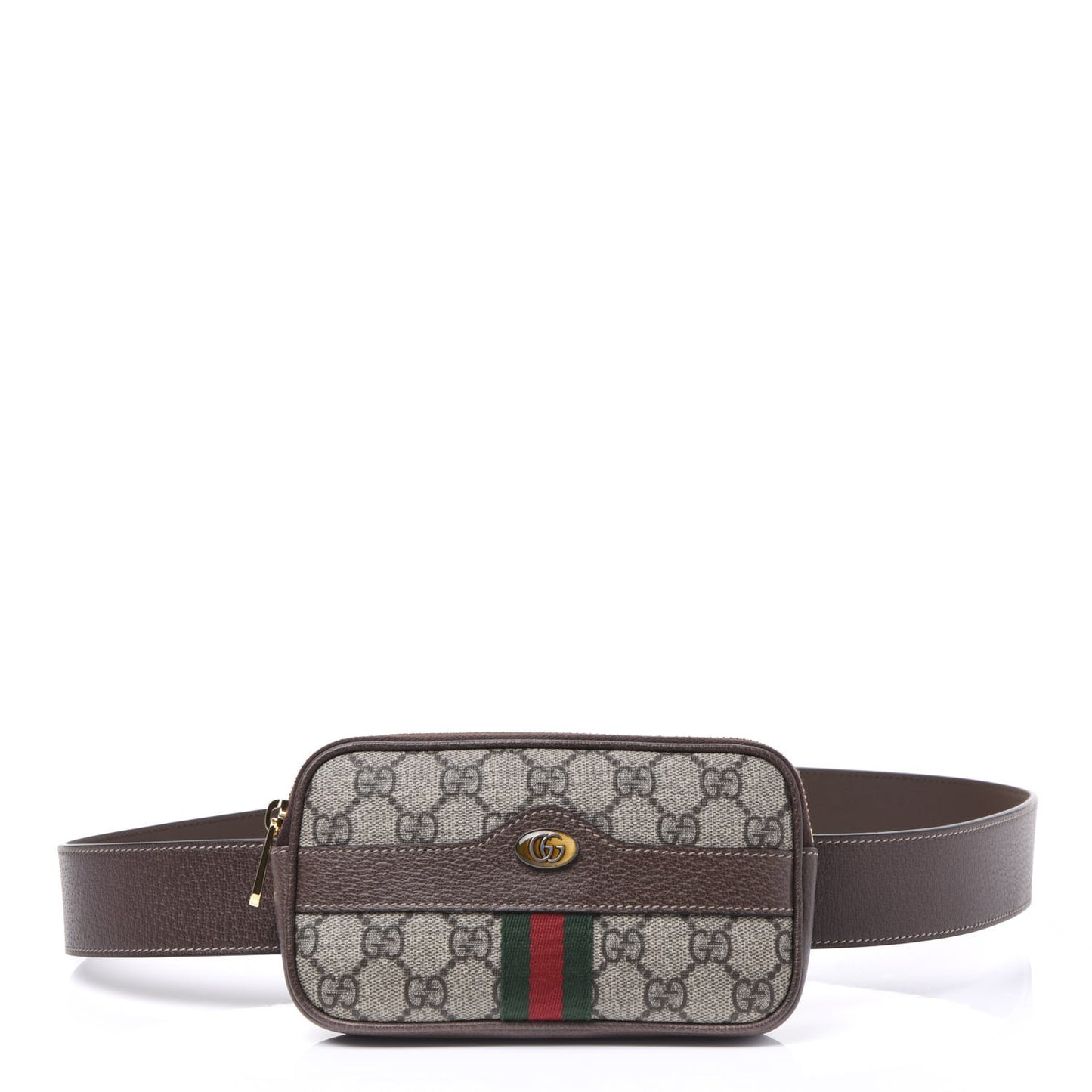 GG Supreme Monogram Ophidia Belted iPhone Case 85 34 Dark Brown