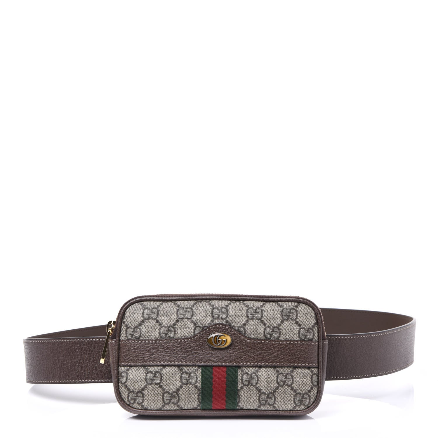 Gucci GG Supreme Monogram Ophidia Belted iPhone Case 85 34 Dark Brown 1 of 8