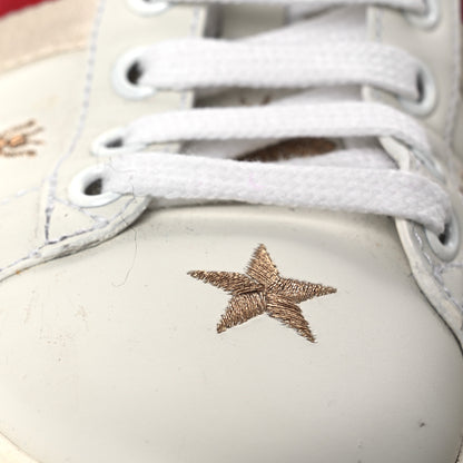 Gucci Calfskin Bee Star Embroidered Sylvie Web Ace Sneakers 35.5 White 11 of 12