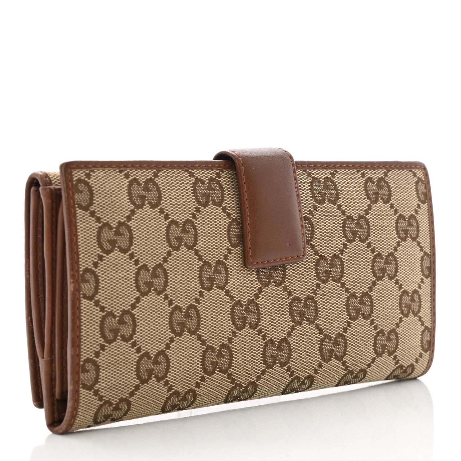 Gucci Monogram New Britt Continental Snap Wallet Dark Brown 3 of 6