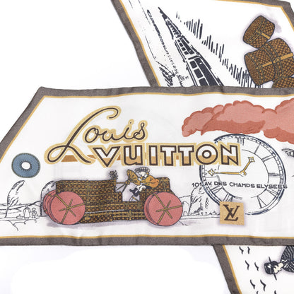 Louis Vuitton Silk LV Comics Bandeau Taupe 3 of 4