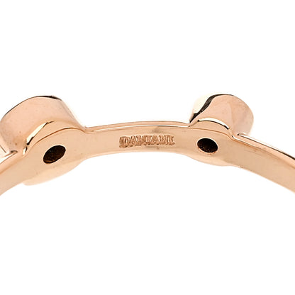 Damiani 18K Rose Gold Black Diamond Peridot Band Ring 53 6.25 4 of 5