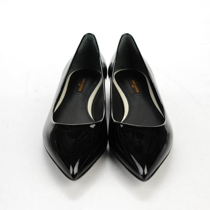 Louis Vuitton Patent Calfskin Eyeline Ballerina Flats 38 Black 2 of 7