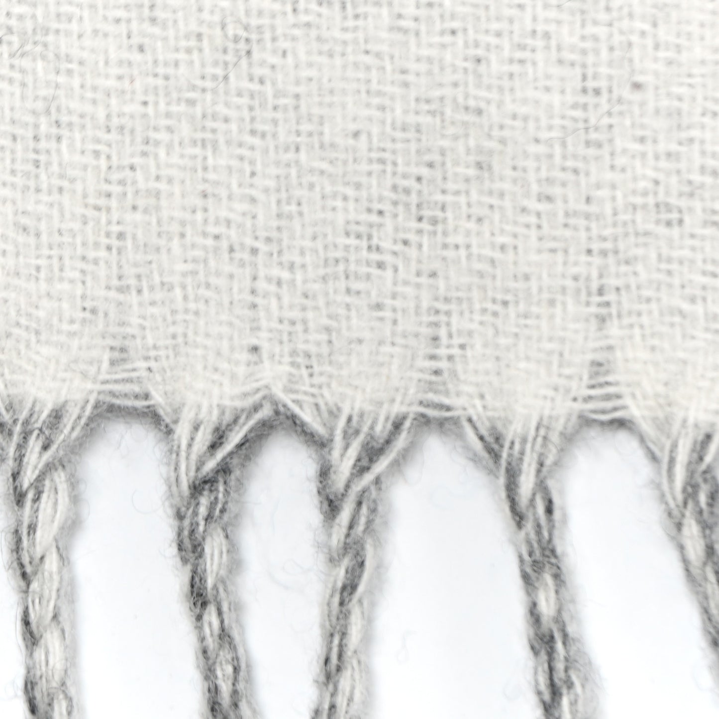Cashmere Casaque Optique Muffler Ivorie Flanelle