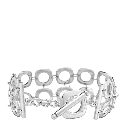 Tiffany Sterling Silver Double Cushion Square Link Toggle Bracelet 2 of 4