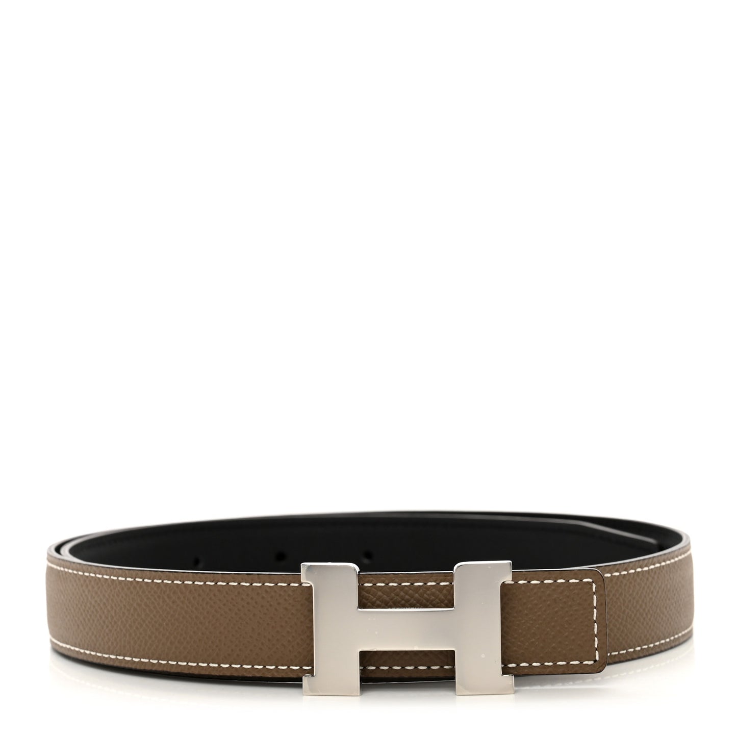 Swift Epsom 24mm Mini Constance H Belt 75/30 Black Etoupe