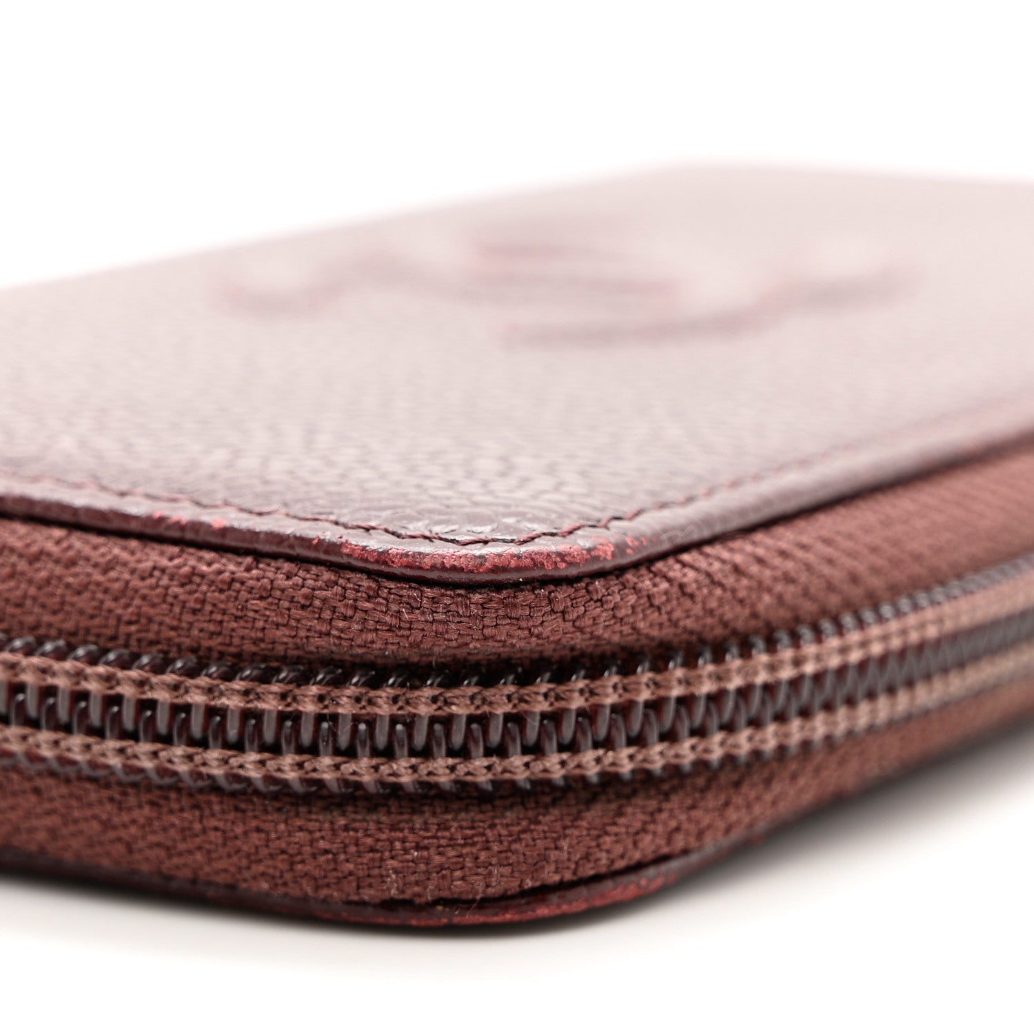 Chanel Caviar Small Timeless Zip Around Wallet Burgundy 9 of 10