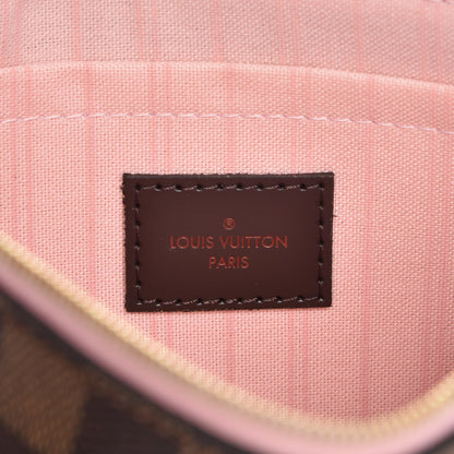 Louis Vuitton Damier Ebene Neverfull MM GM Pochette Rose Ballerine 6 of 8