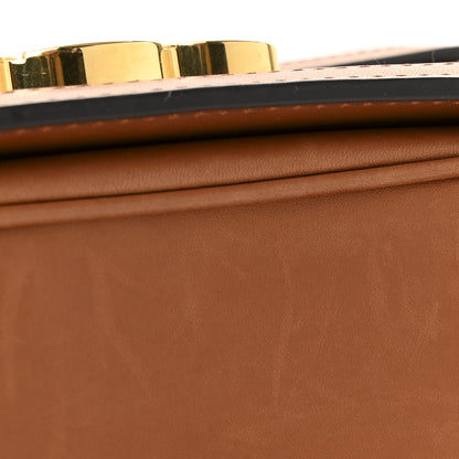 Celine Textile Natural Calfskin Teen Triomphe White Tan 13 of 14