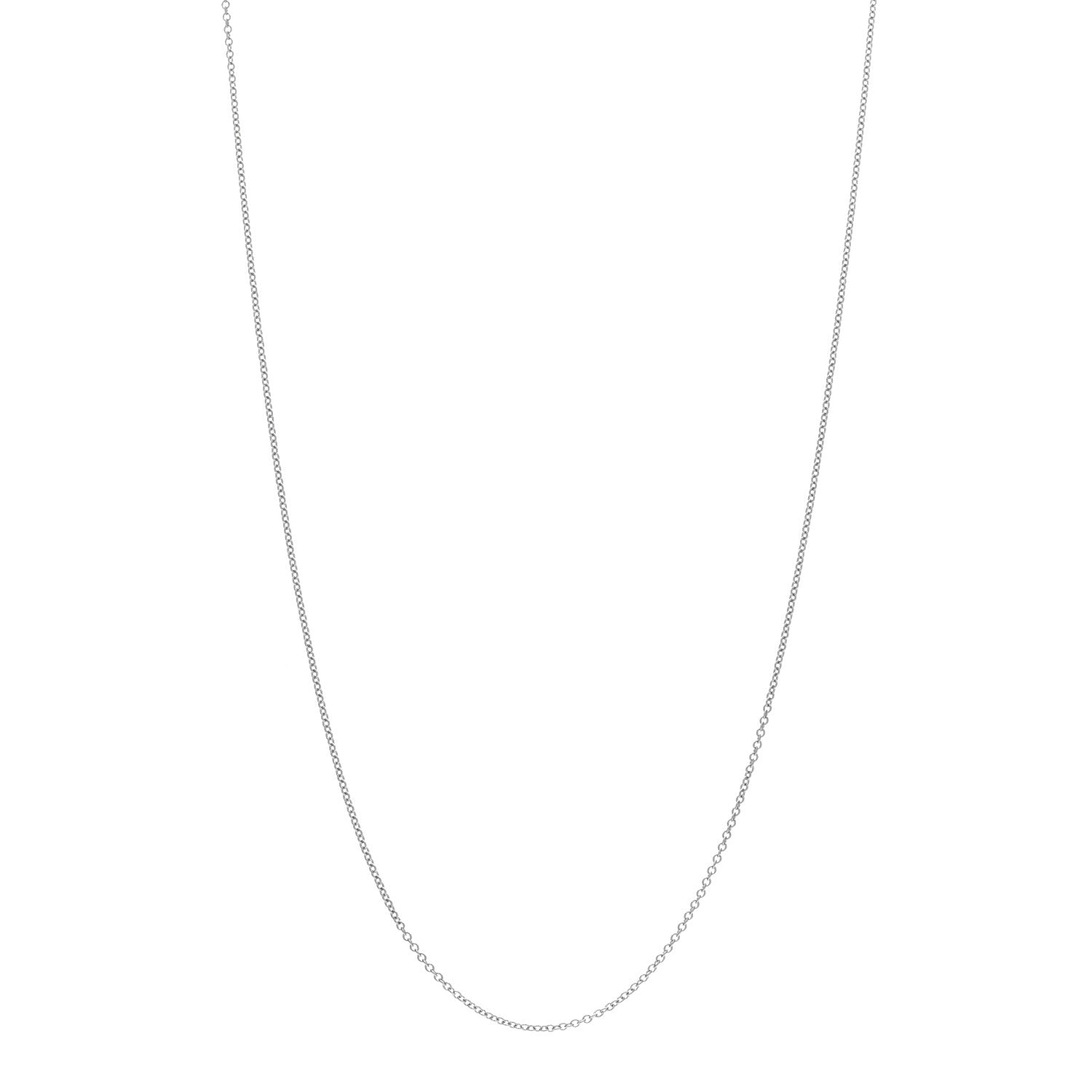 Tiffany 18K White Gold Chain Necklace 18" 1 of 5