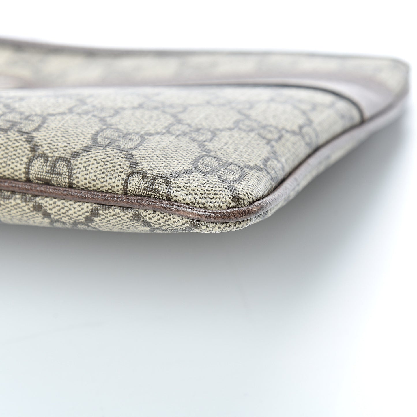 GG Supreme Monogram Large Ophidia Pouch Clutch Brown