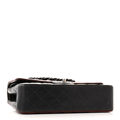 Chanel Lambskin Quilted Tri-Color Medium Double Flap Burgundy 4 of 10