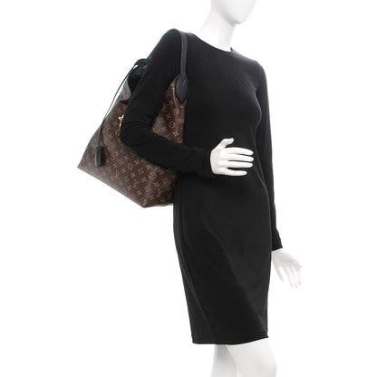 Louis Vuitton Monogram Flower Hobo Black 2 of 9