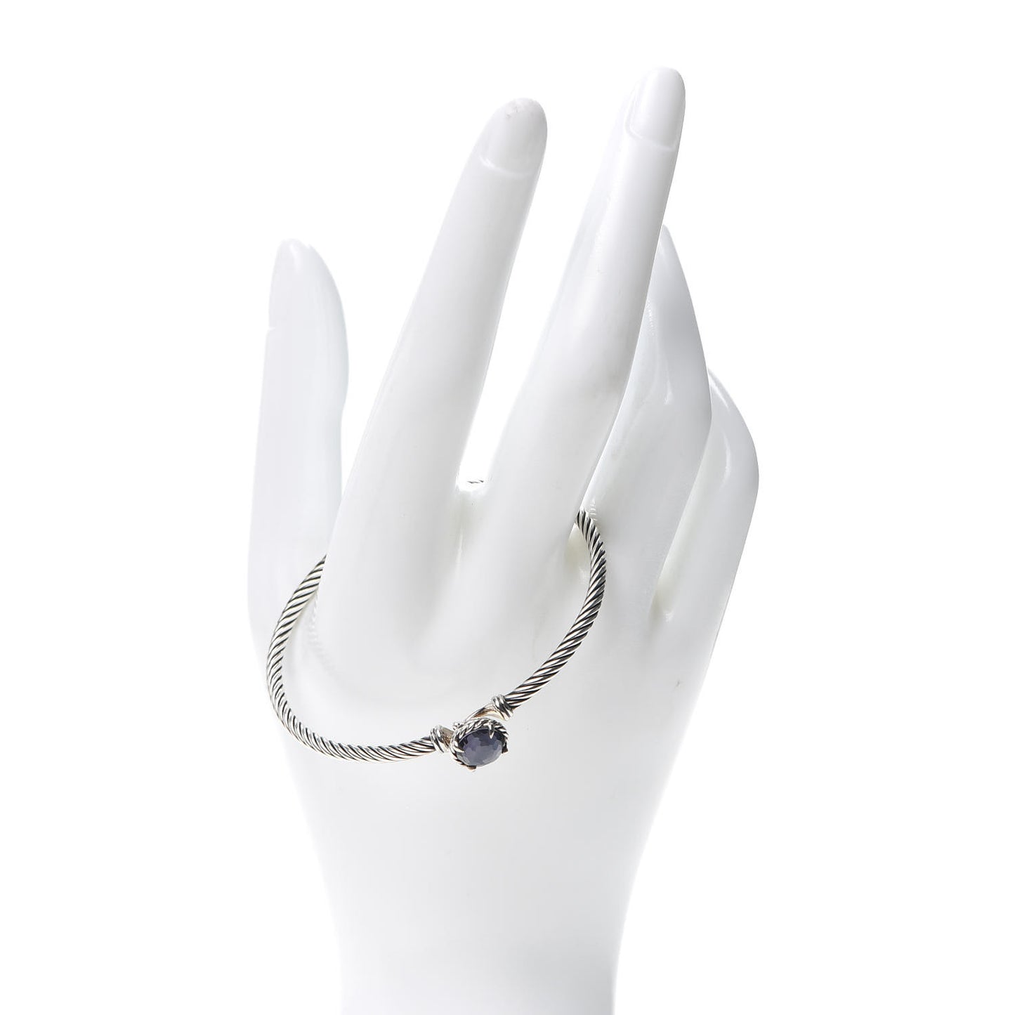 Sterling Silver Black Orchid 3mm Chatelaine Bracelet