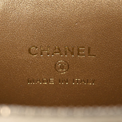 Chanel Lambskin Quilted Pearl Crush Mini Vanity Case With Chain White 6 of 13