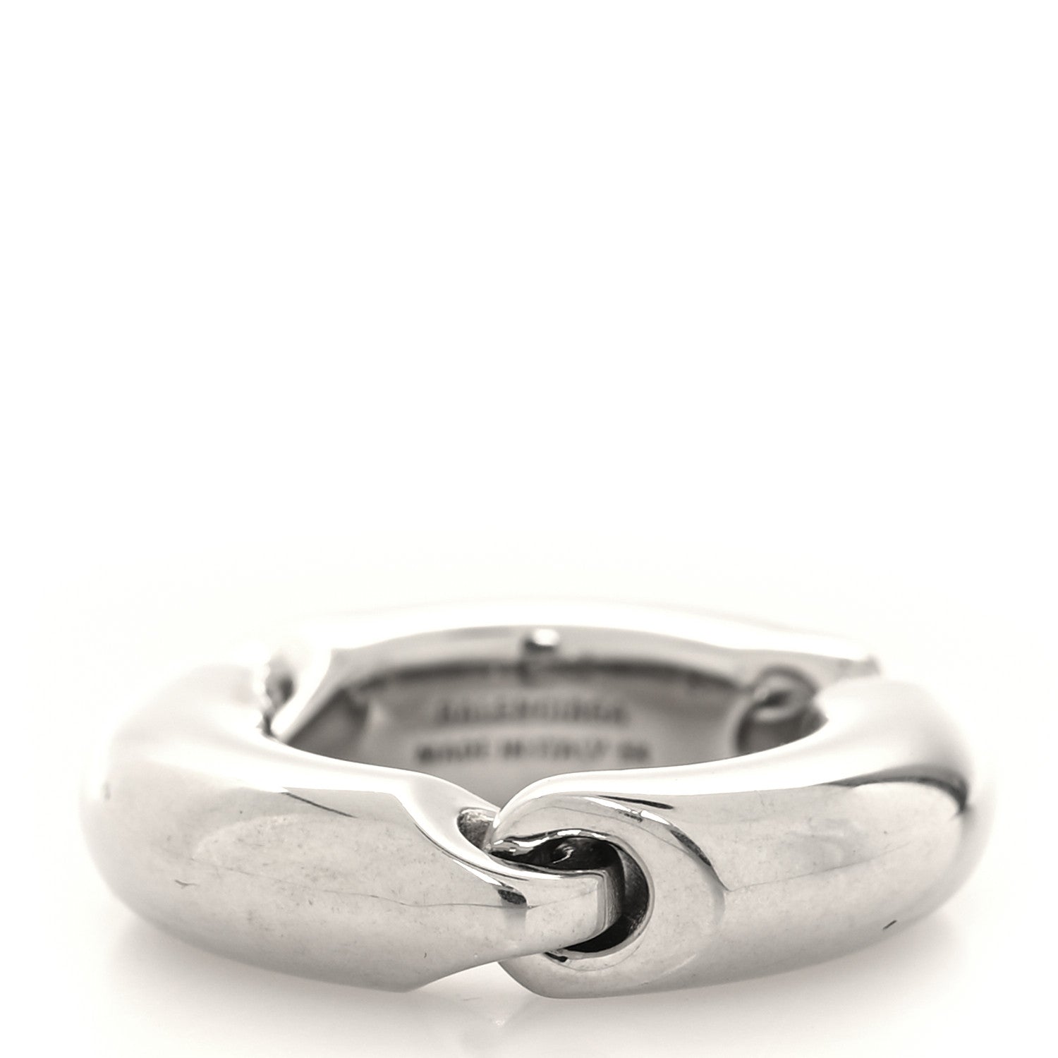 Balenciaga Brass Solid 2.0 Ring 54 7 Silver 3 of 4