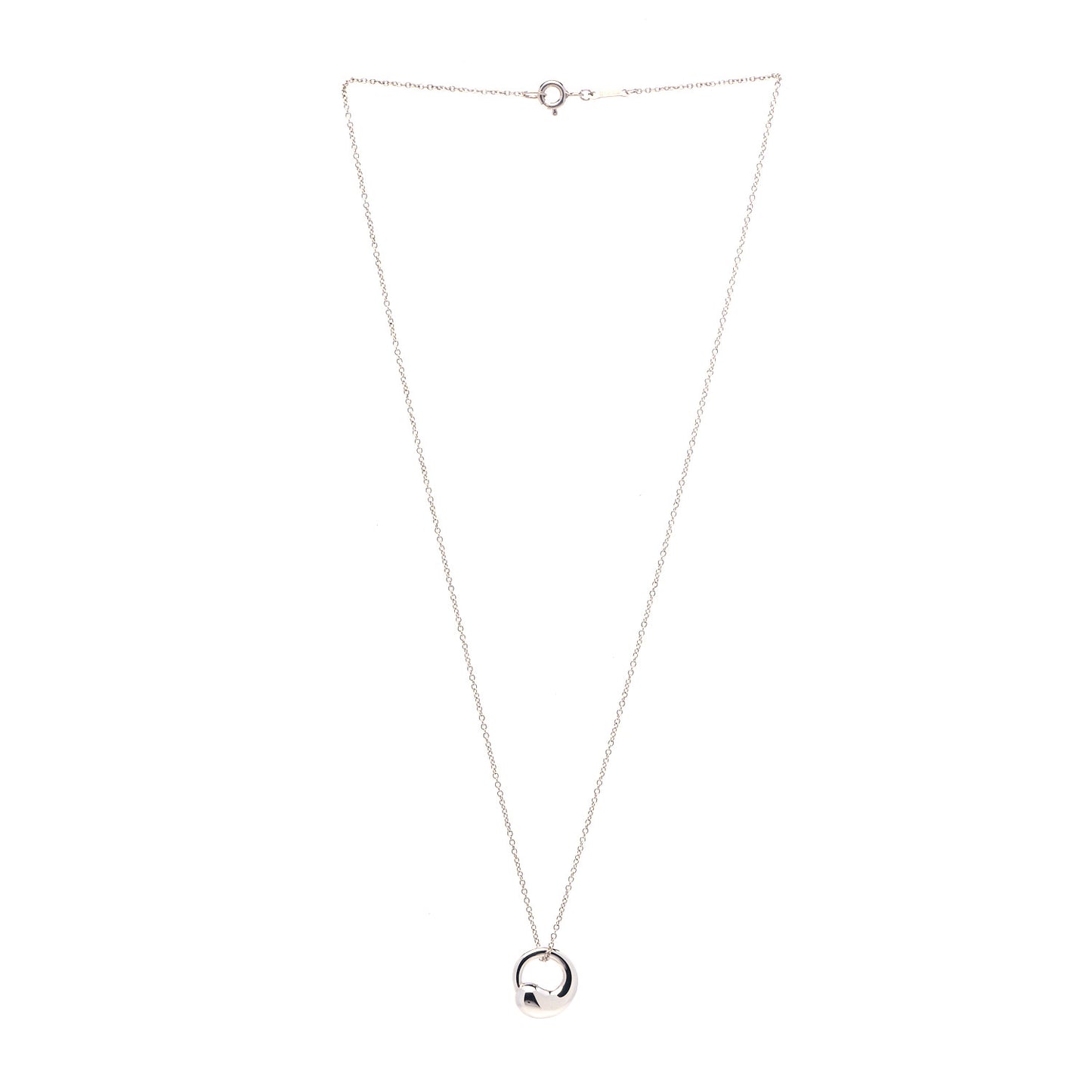Sterling Silver 12mm Elsa Peretti Eternal Circle Pendant Necklace