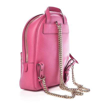 Gucci Pebbled Calfskin Soho Chain Backpack New Rosette 3 of 9