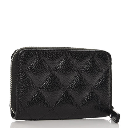 Chanel Caviar Quilted Zip Coin Purse Black 3 of 8