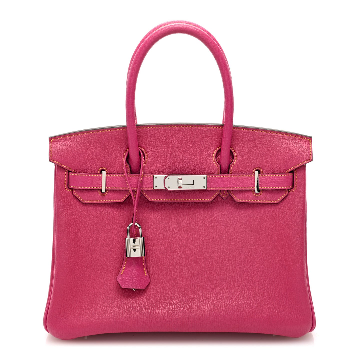 Chevre Mysore Horseshoe Birkin 30 Rose Shocking Rose Confetti