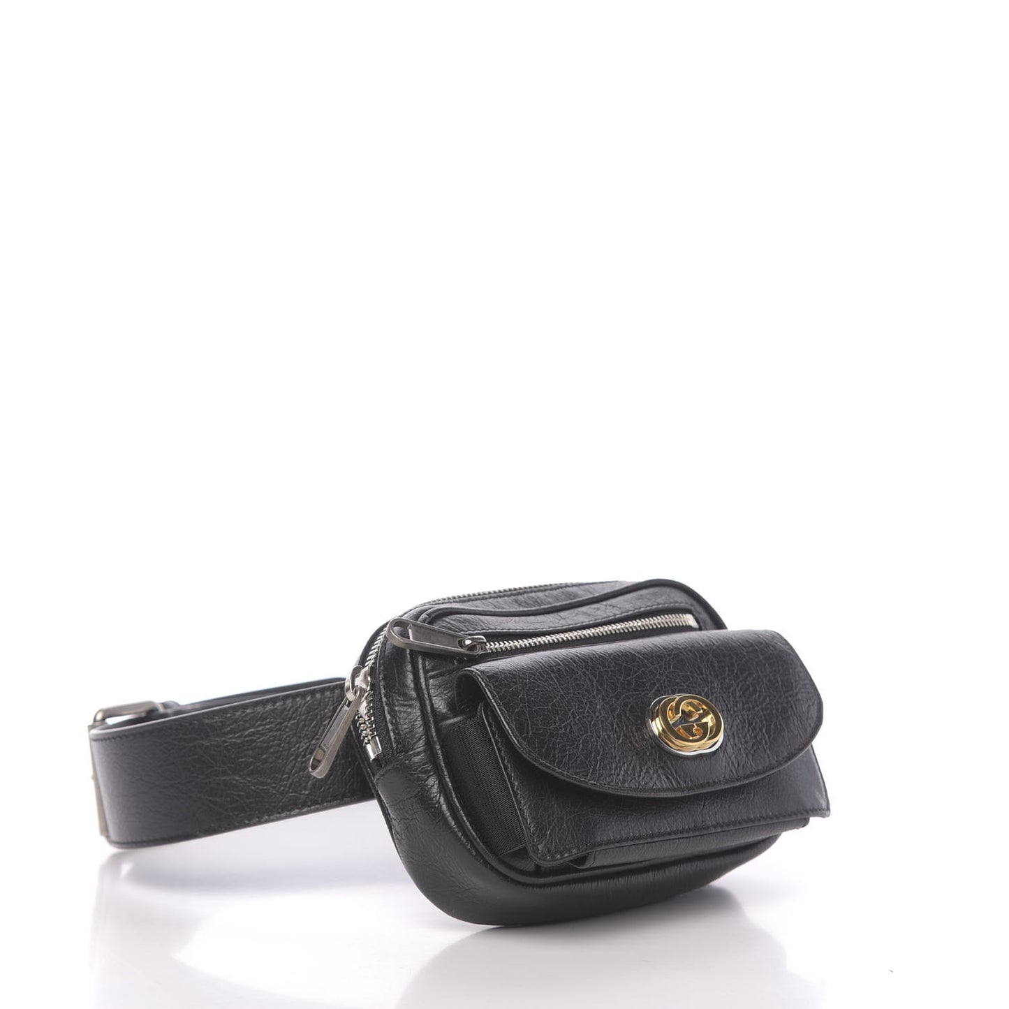 Fluffy Calfskin Mini Morpheus Belt Bag 70 28 Black