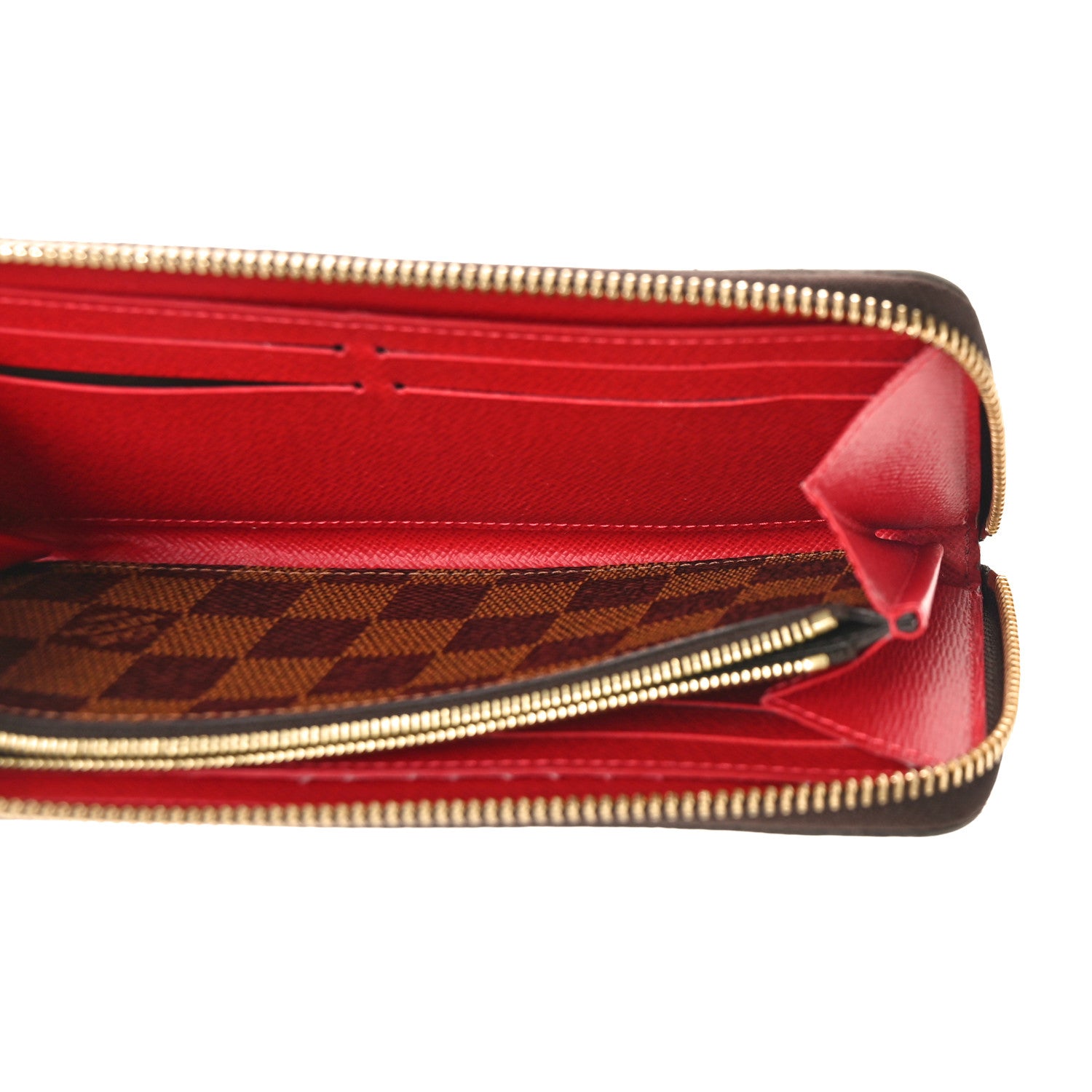 Louis Vuitton Damier Ebene Clemence Wallet Cherry 5 of 8