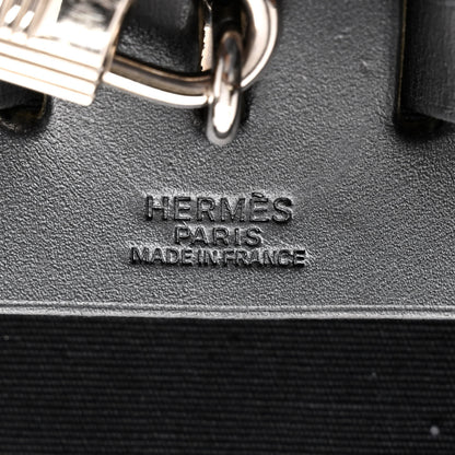 Hermes Toile Vache Calfskin Herbag 30 PM Backpack Black 6 of 11