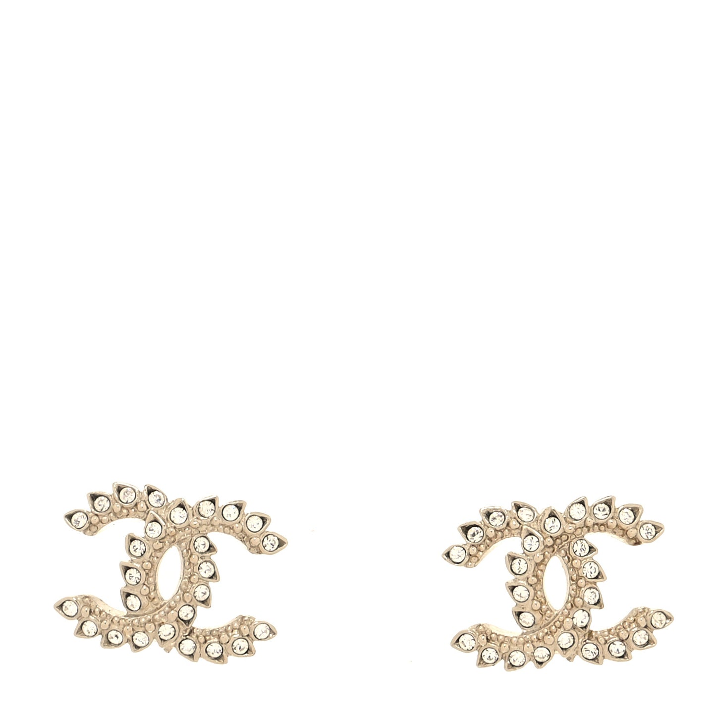 Strass Crystal Dazzling Wheat CC Earrings Gold