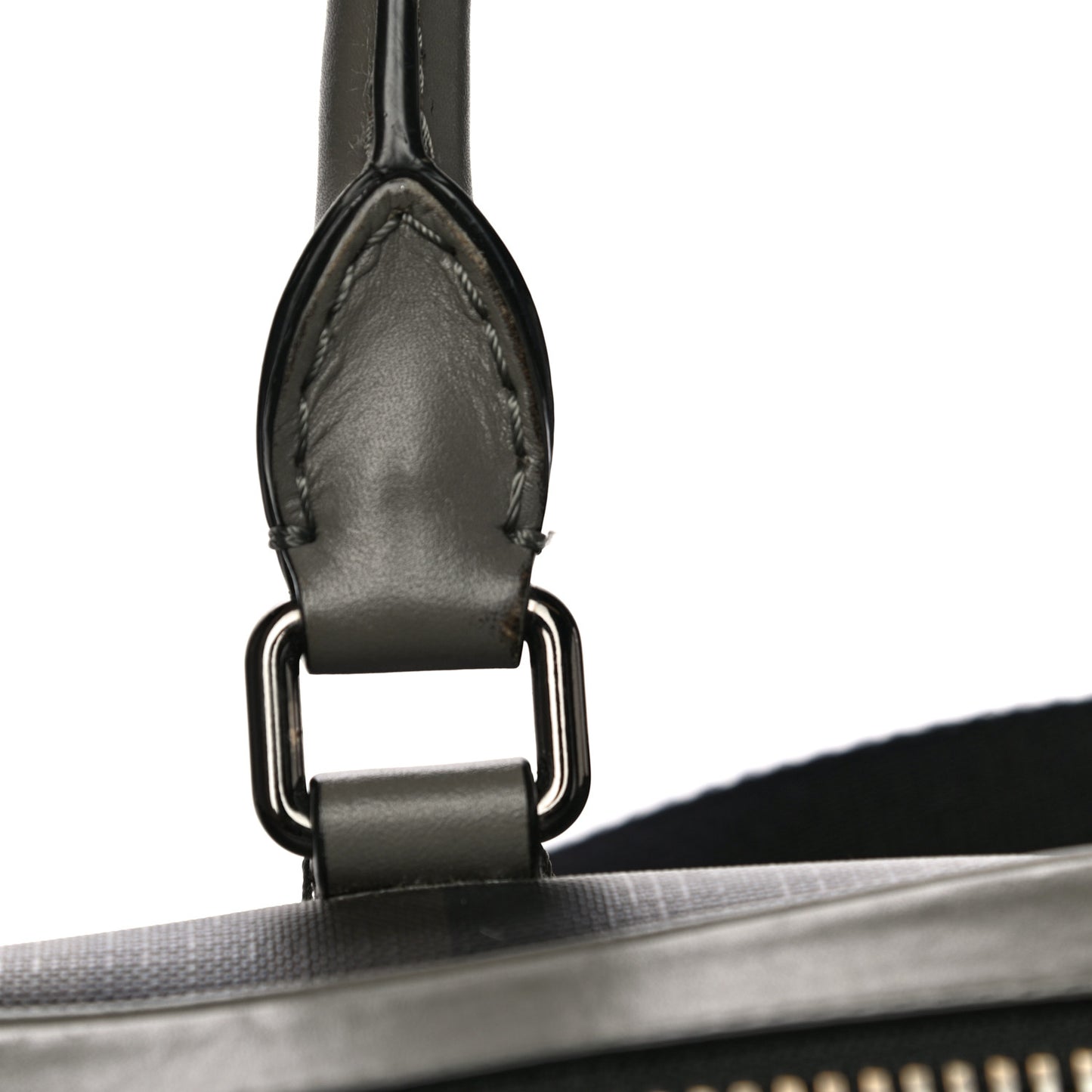London Smoked Check Large Briefcase Grey