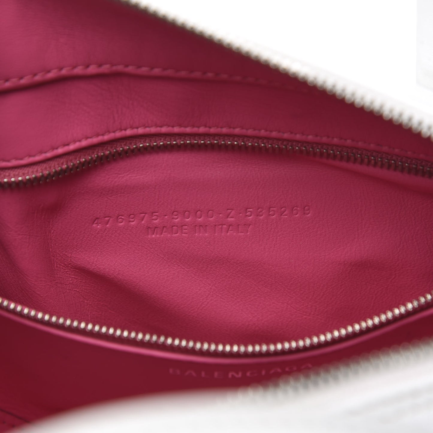 Calfskin S Triangle Duffle White