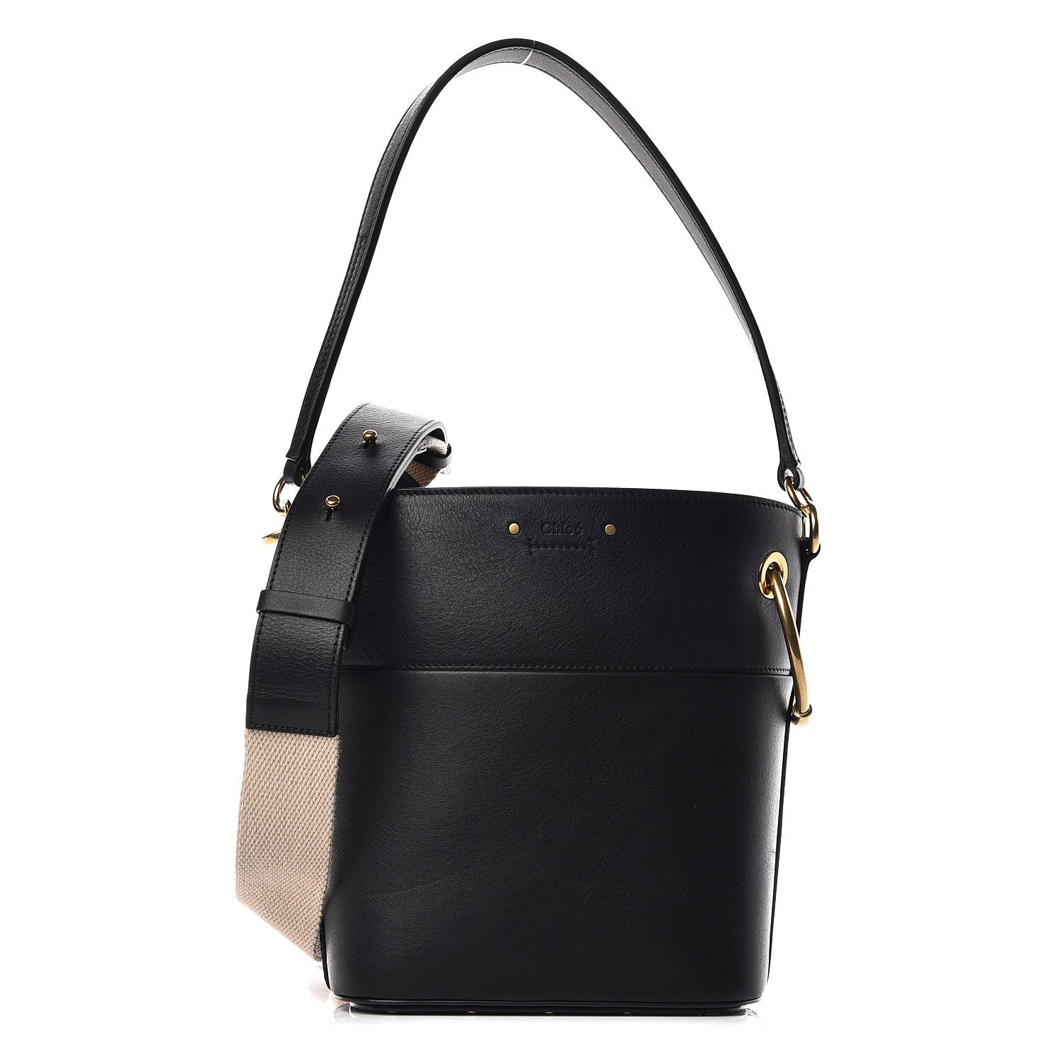 Chloe Smooth Calfskin Small Roy Bucket Bag Black 1 of 12