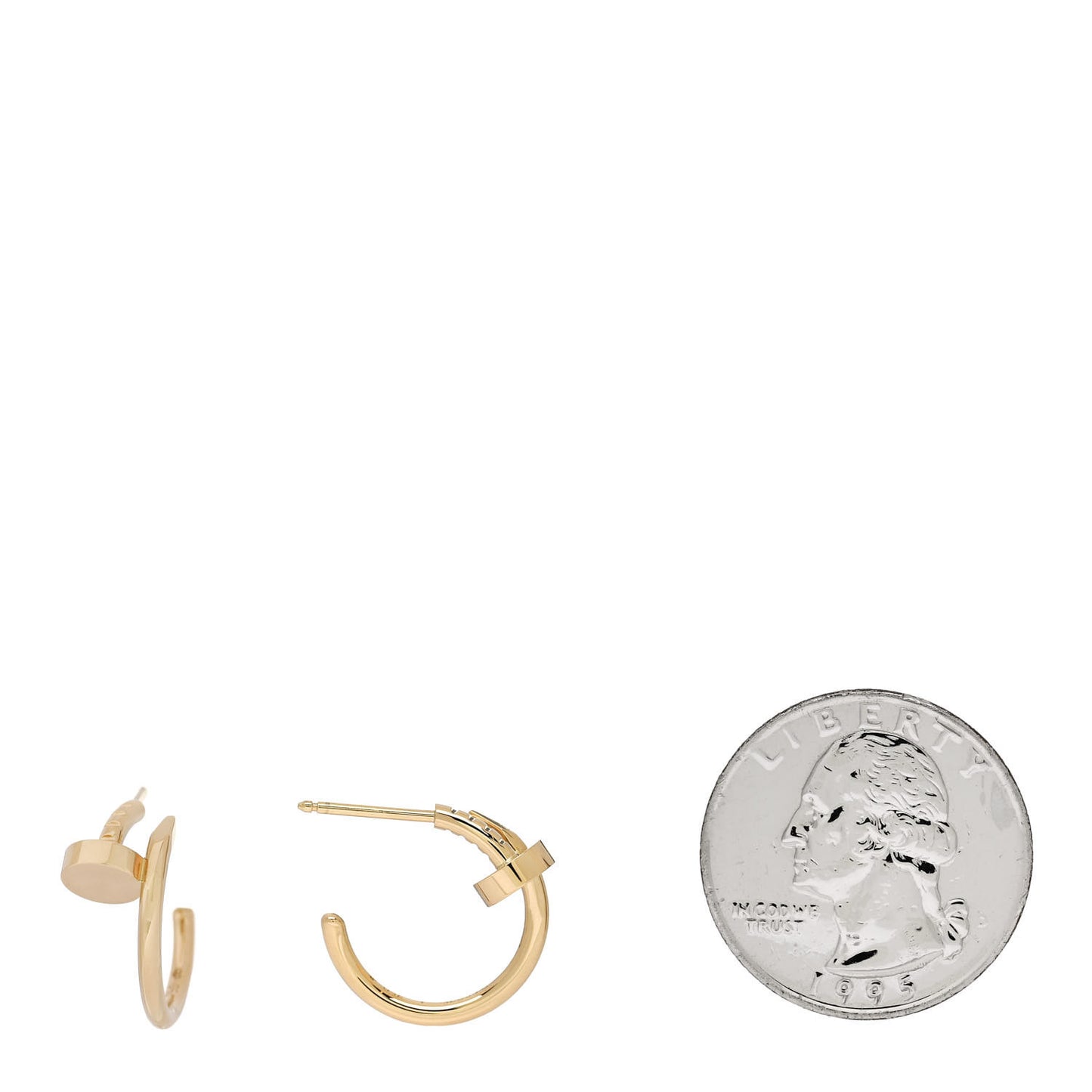18K Yellow Gold Juste Un Clou Hoop Earrings