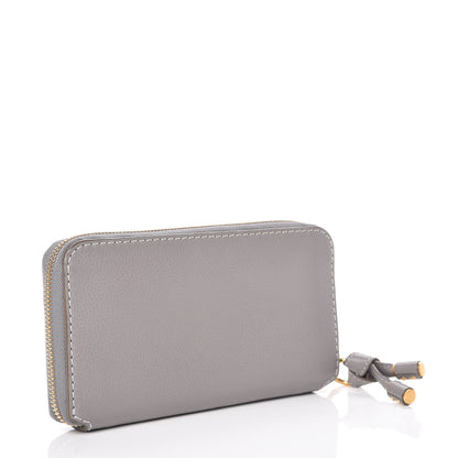 Chloe Calfskin Marcie Long Zip Around Wallet Cashmere Grey 3 of 13