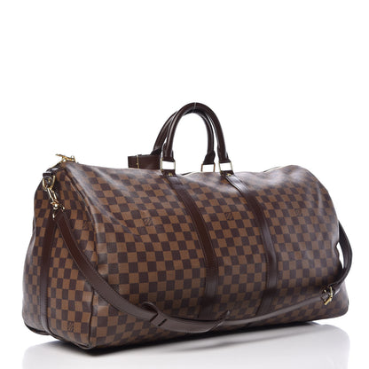 Louis Vuitton Damier Ebene Keepall Bandouliere 55 3 of 12