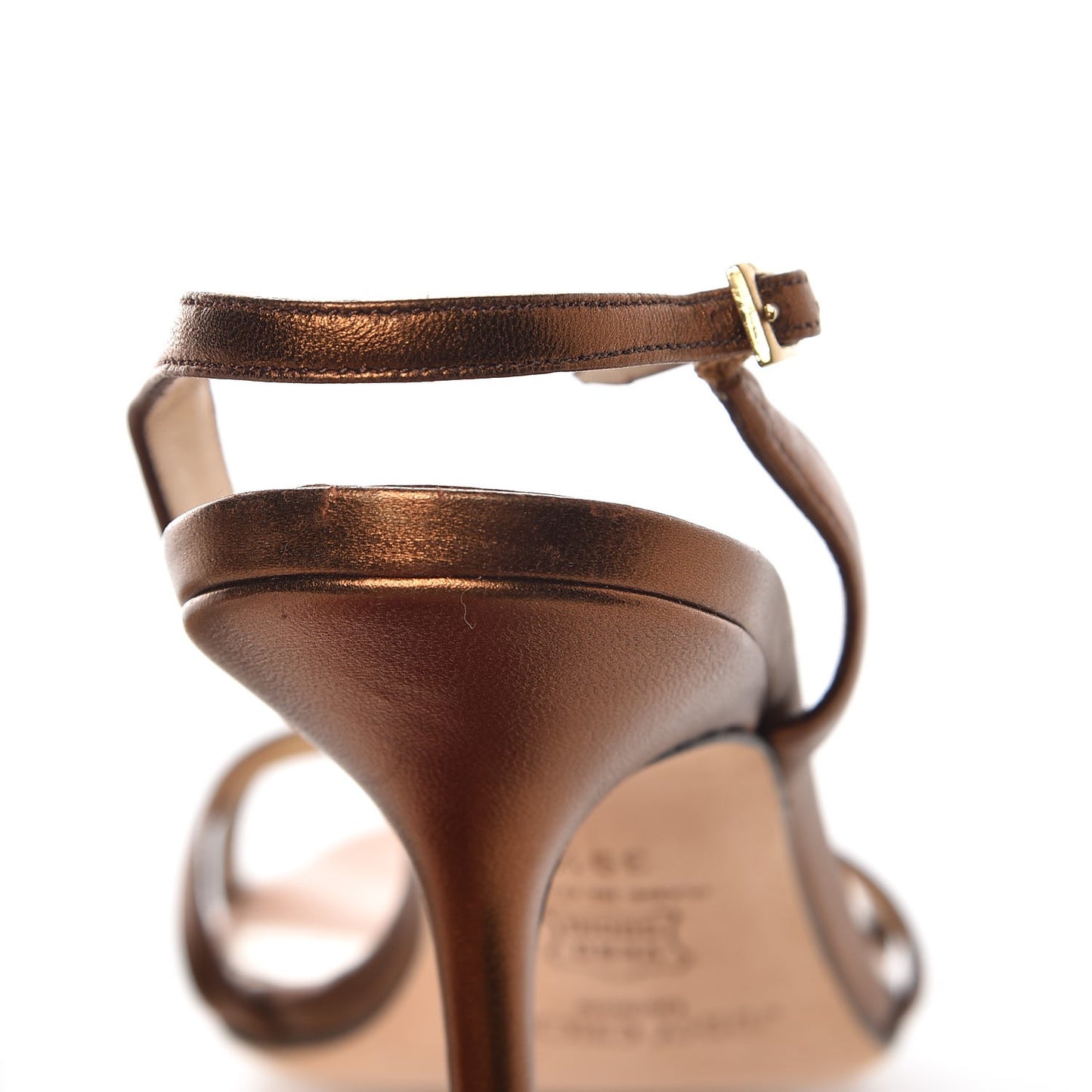 Metallic Calfskin India Sandals 39.5 Bronze